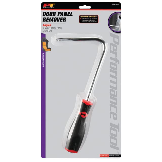 Bent Shaft Performance Tool W80644 Upholstery Panel Removal Tool & Fastener Remover with Ergonomic Grip Handle for Easy Door Panel Release on Most Vehicles