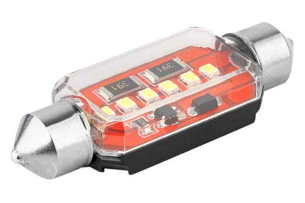 XKGLOW 2pc XK-FT42-W 42mm White Festoon Error Free Ultra Bright LED Bulbs with Built-in Canbus