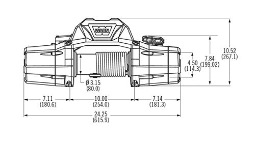 ZEON Warn 10-S Winch with Synthetic Rope - 10000 lb. Capacity