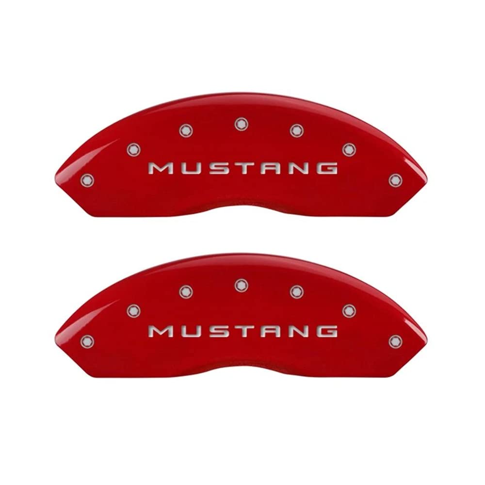 Brake Caliper Covers MGP - 2010-2014 Ford Mustang - Front and Rear Set - Red