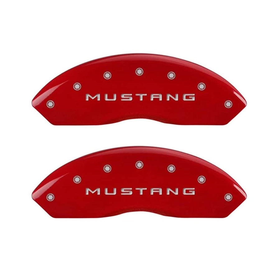 Brake Caliper Covers MGP - 2010-2014 Ford Mustang - Front and Rear Set - Red