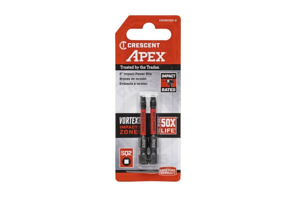 Bit, Apex Vortex, 2", Sq2, 2Pk (CAVB2SQ2-2)
