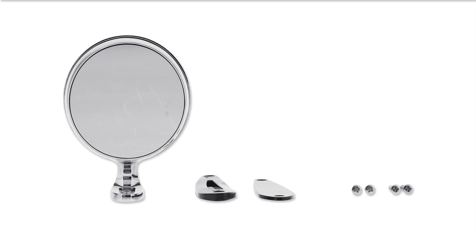 Chrome Bullet Mirror Scott Drake With Long Base And Standard Glass C5RZ-17696-AL