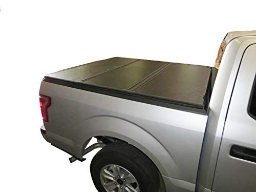 Hard Black Horse High Profile Trifold Truck Bed Tonneau Cover Compatible with 2015-2023 Ford F-150 5.5ft Bed-HTF-FO11