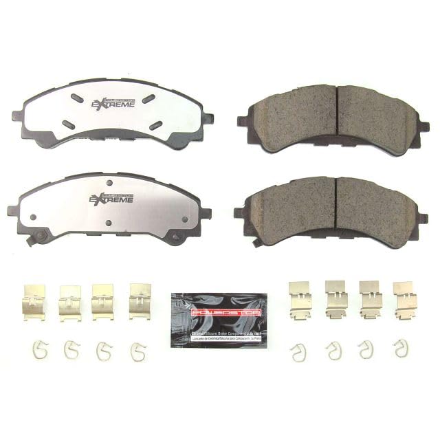 Power Stop Z36 Truck & Tow Z36-2216 Front Carbon Fiber Ceramic Brake Pads with Hardware For Ford Bronco 2021-2023, Ford Ranger 2019-2022 [Model Specific]