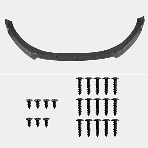 Matte Black Spec-D Tuning Front Bumper Lip Spoiler Body Kit 3PC Compatible with 2017-2018 Hyundai Elantra
