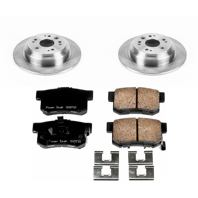 Power Stop Autospecialty KOE5859 Rear Replacement Brake Kit-OE Brake Rotors & Ceramic Brake Pads For Honda Accord Crosstour 2010-2011, Honda Crosstour 2012-2015 [Model Specific]