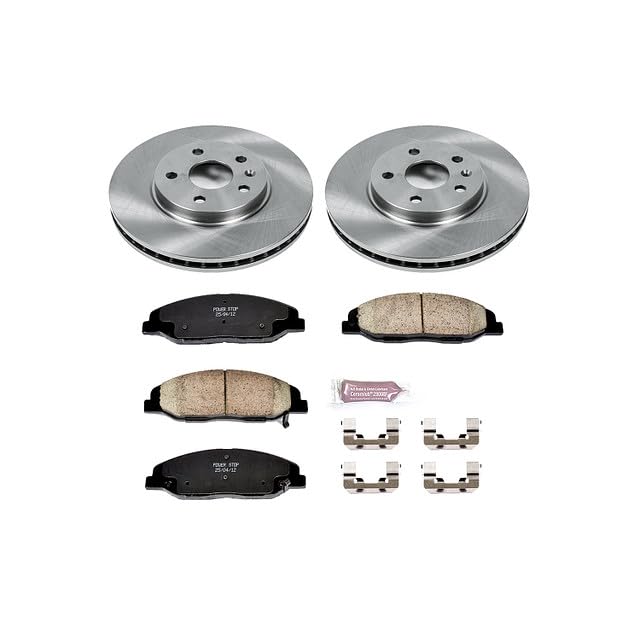 Power Stop Autospecialty KOE4721 Front Replacement Brake Kit-OE Brake Rotors & Ceramic Brake Pads For Cadillac CTS 2008-2014 [Model Specific]