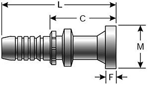 GlobalSpiral Couplings Gates 10GS-8FLH, Code 62 O-Ring Flange Heavy, Zinc Plated Carbon Steel, 4.29", 5/8" ID