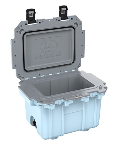 30QT Pelican Elite Cooler (Light Blue/Grey)