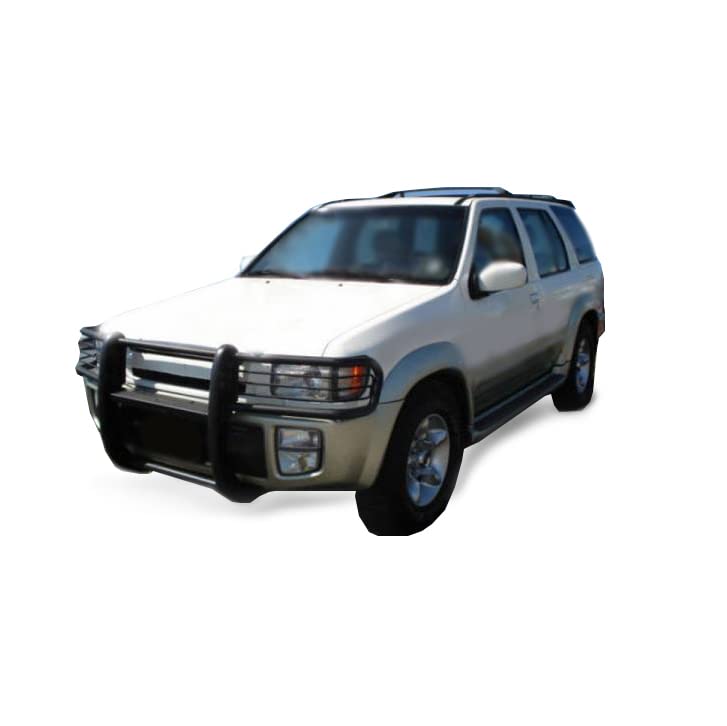 Grille Brush Black Horse Bumper Guard Modular Black Compatible with 1997-2003 Infiniti QX4|1996-2004 Nissan Pathfinder-17NE23MA