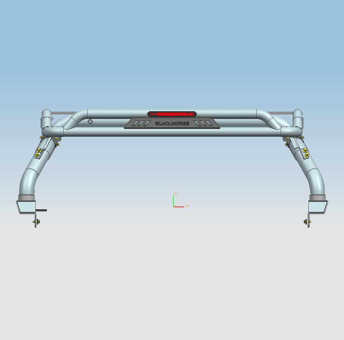 Atlas Roll Bar Black Black Horse Off Road Compatible with 2005-2023 Toyota Tacoma-ATRB6BK