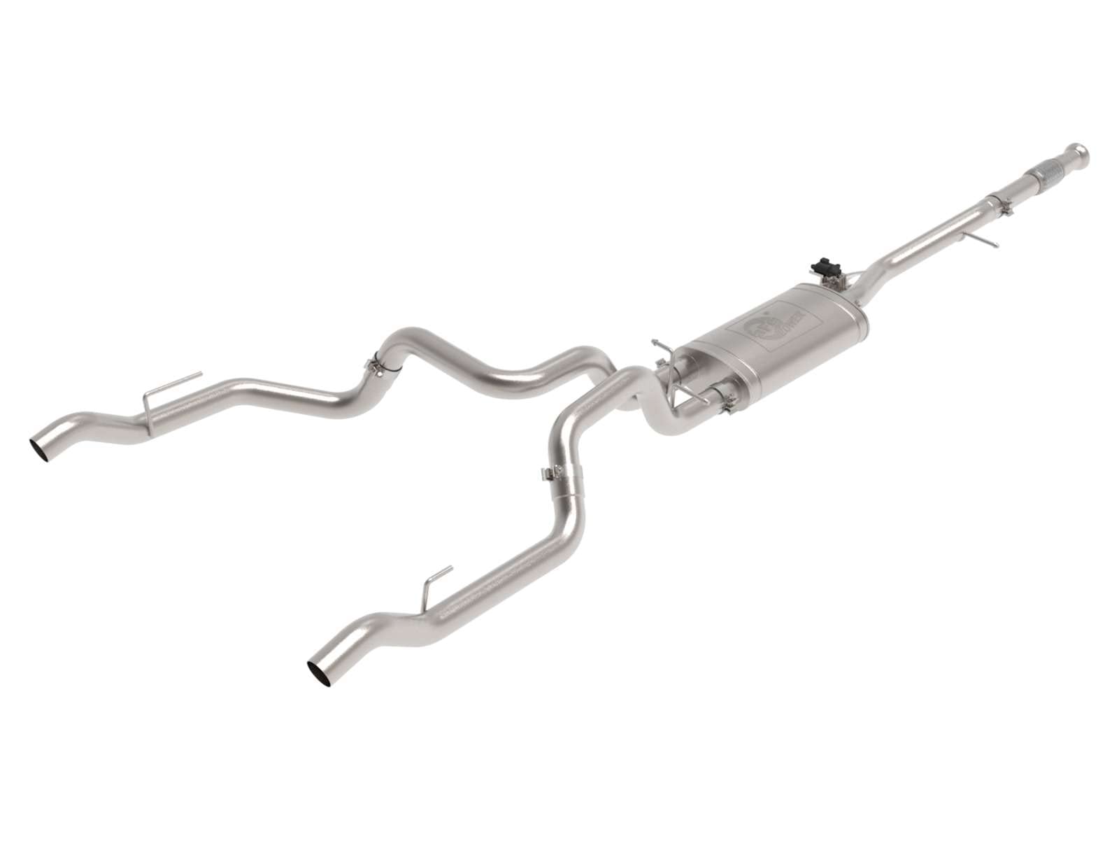 aFe POWER Gemini XV 49-34138 Cat-Back Exhaust System w/Cut-Out, 3" 304 Stainless Steel, No Tips, for 2019-2021 GM Silverado/Sierra 1500