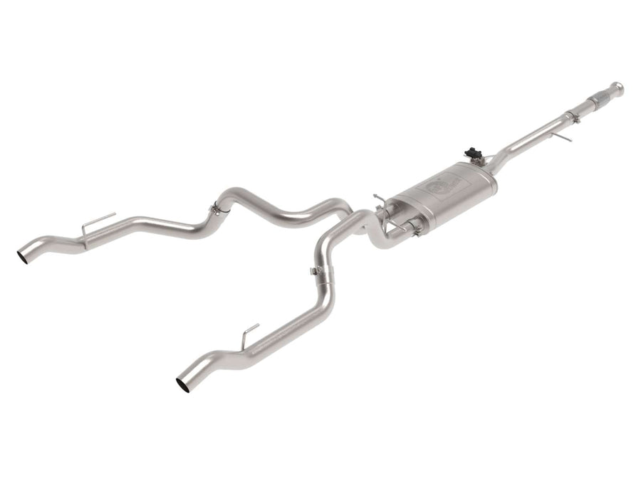 aFe POWER Gemini XV 49-34138 Cat-Back Exhaust System w/Cut-Out, 3" 304 Stainless Steel, No Tips, for 2019-2021 GM Silverado/Sierra 1500
