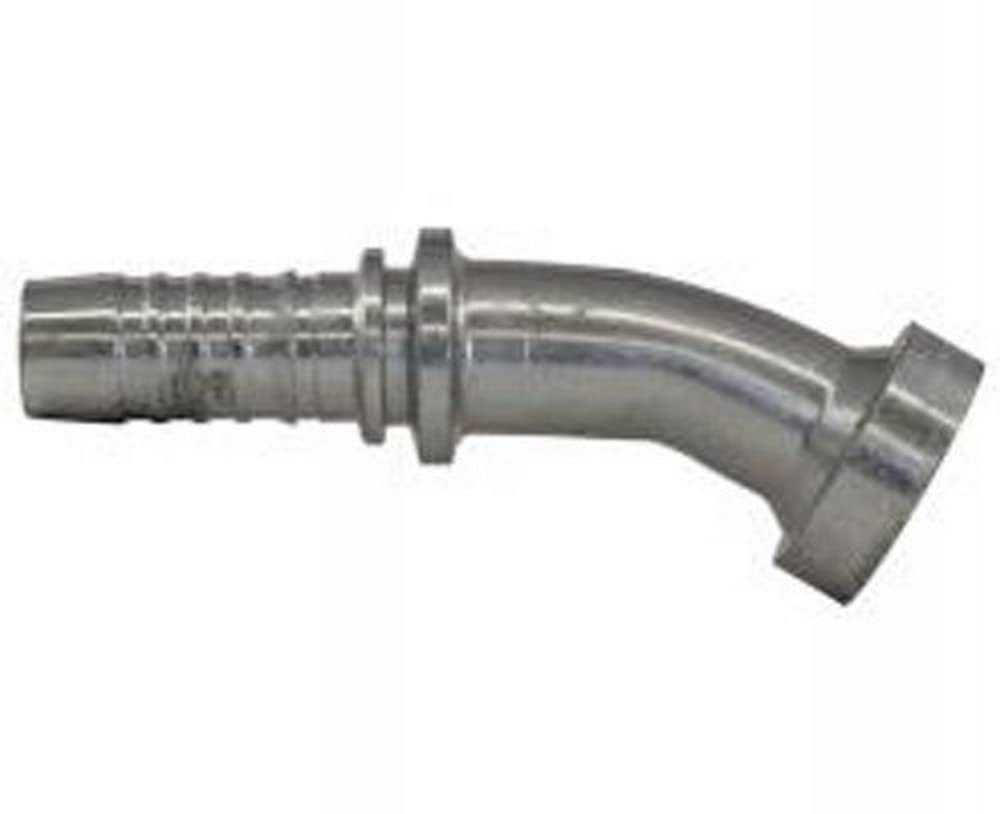 GlobalSpiral Couplings Gates 12GS-12FLC22-016, Caterpillar Style O-Ring Flange, Zinc Plated Carbon Steel, 5.63", 22 1/2° Bent Tube, 3/4" ID