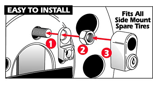 Trimax - Spare Tire Nut Lock TNL740 for Side Mount Spare Tires, Easy Install - for SUV, Trailer Tire, and More - 1 Pack