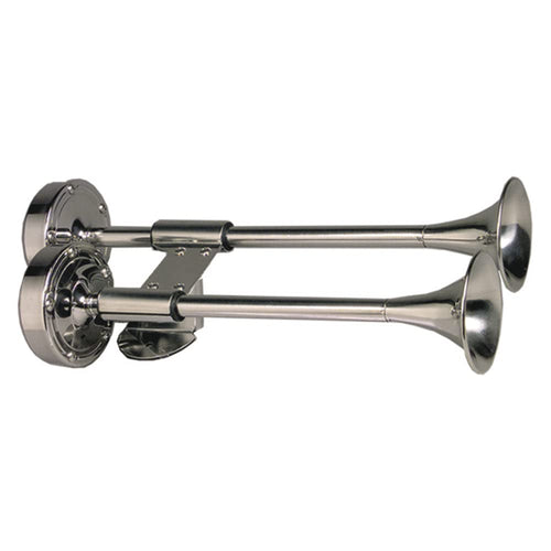 Deluxe Ongaro SS Shorty Dual Trumpet Horn - 12V