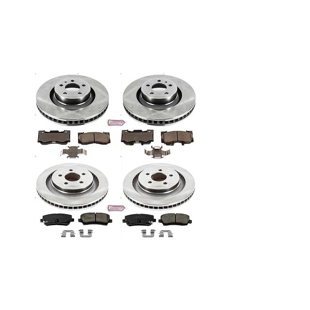 Power Stop Autospecialty KOE6805 Front and Rear Replacement Brake Kit-OE Brake Rotors & Ceramic Brake Pads For Ford Mustang 2015-2020 [Model Specific]