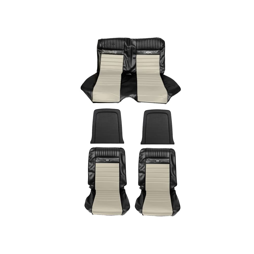 Classic Scott Drake - 65-66 Cp Pony Uphl Blk/Wte (65CP-P-FULL-B-W)