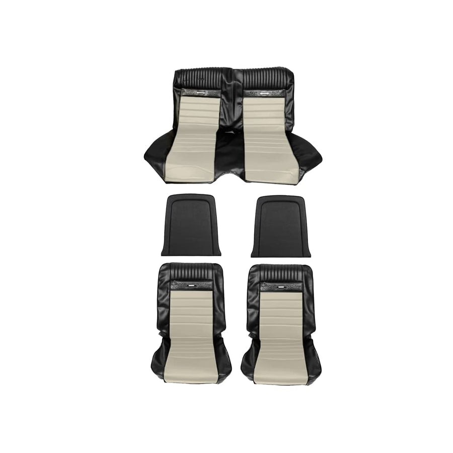 Classic Scott Drake - 65-66 Cp Pony Uphl Blk/Wte (65CP-P-FULL-B-W)