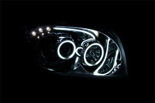 Chrome Clear AnzoUSA Projector Halo Headlight for Dodge Caliber - (Sold in Pairs)