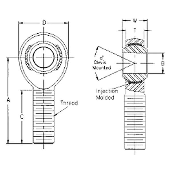 EXMR6 QA1 Tie Rod End