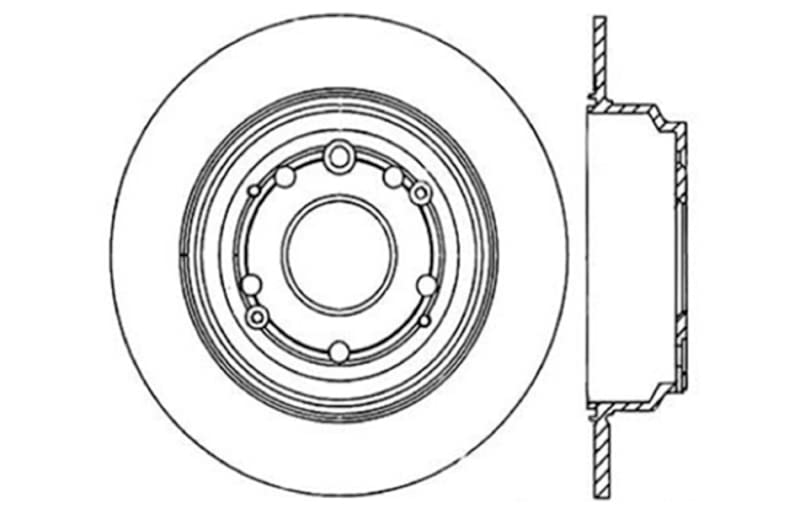 StopTech Sport Drilled/Slotted Brake Rotor 127.40051R; Rear Right