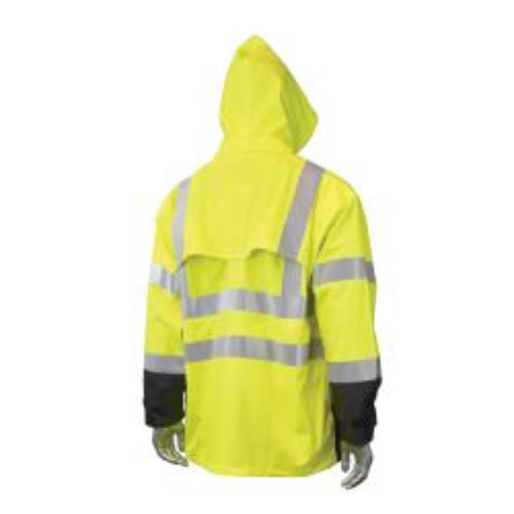 Radians Industrial RW07J-3ZGV-L Safety Rain Jacket
