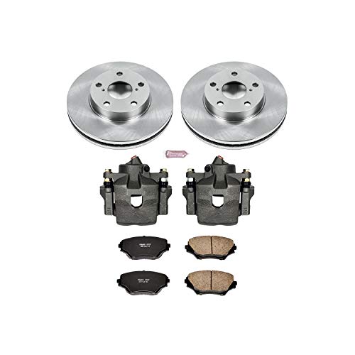 Power Stop KCOE2419 1-Click Front Auto specialty OE Replacement Brake Kit with Caliper, 1 Pack For Toyota RAV4 2001-2005 [Model Specific]