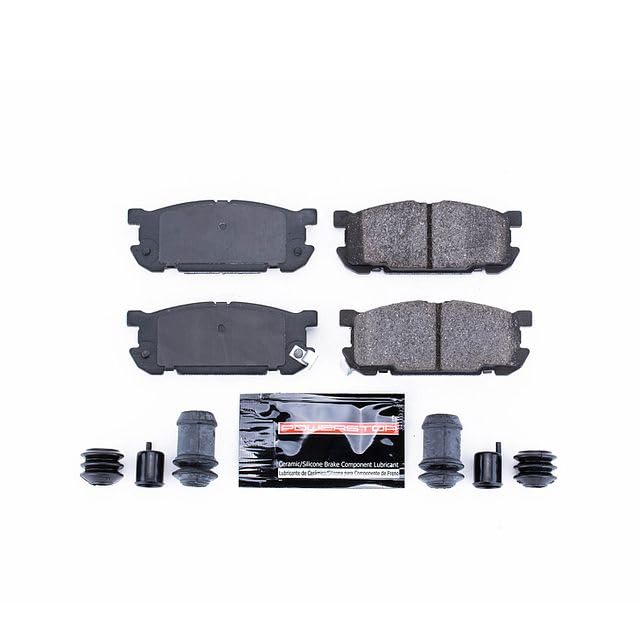 Power Stop Z23-891 Z23 Evolution Sport Rear Carbon Fiber Infused Ceramic Brake Pads with Hardware For Mazda Miata 2001-2005 [Vehicle Specific]