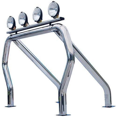 Go Rhino Complete Kit Bed Bar - Single Bar/Single Kicker | Mild Steel, Chrome | 9109370SSC | Fits 1982-2011 Ford Ranger w/Short or Long Bed Styleside and Other Vehicles (See Description)