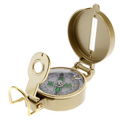 Cool Extremes Gold Color Lensatic Compass Retro (Gold)