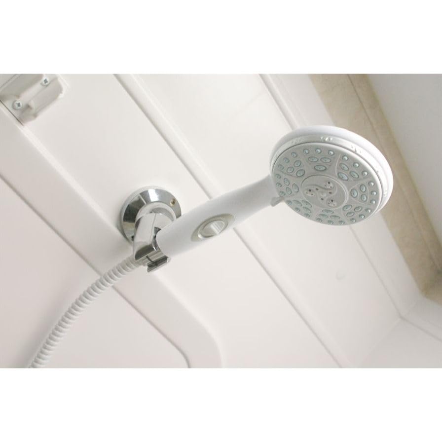 RV/Marine Camco 43714 Shower Head Kit, Handheld, White - Quantity 4