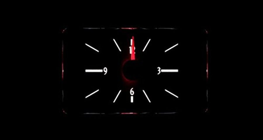 40 Chevy Car Dakota Digital Analog Clock Gauge for VHX gauges only Silver Alloy White Backlighting VLC-40C-S-W