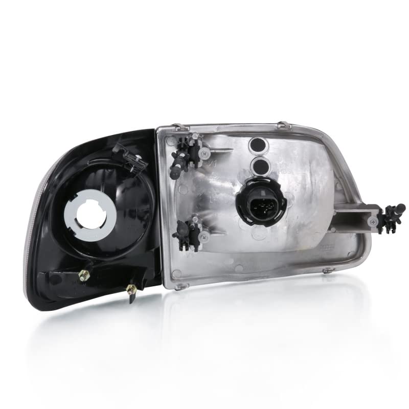 1997-2003 Ford F-150 ANZO (111438) Clear Crystal Headlight With Parking Light G2