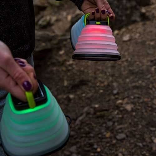 Goal Zero Crush Light Chroma Lantern 3 White Plus Multicolour Fade Plus Solar Lantern 6 Colour Modes Turn Campsite Into A Party Built-in Solar Panel Or Charge from Any USB Port,Black