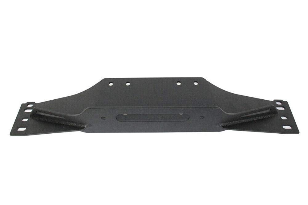 Fishbone Jeep TJ Offroad Winch Plate Steel 97-06 Wrangler TJ Black Textured Powdercoat Piranha Series - FB21052