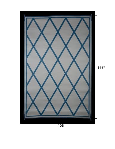 Diamond Faulkner 68912 Mat 9x12 Blue/ivory