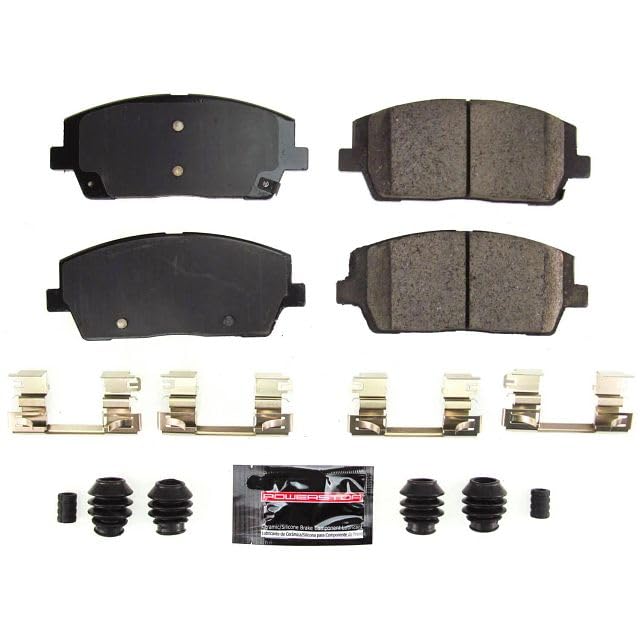 Power Stop Z23-2215 Z23 Evolution Sport Carbon Fiber Infused Ceramic Brake Pads with Hardware For Hyundai Palisade 2020-2023, Kia Telluride 2020-2022 [Model Specific]