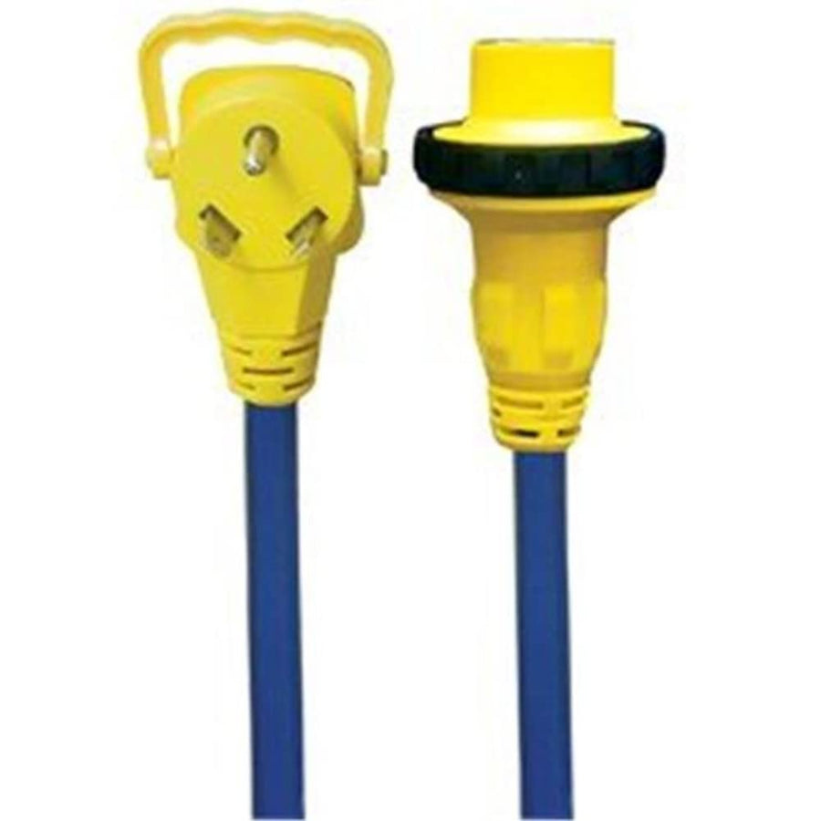 AP Products 16-00591 Voltec E-ZEEGRIP STW 1-Outlet RV Locking Adapter with Locking Ring 10/3 Gauge - 30A M - 50A F, 2'