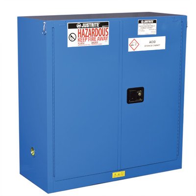 Hazardous Material Justrite Steel Safety Cabinet, 4 gal, Steel, Blue