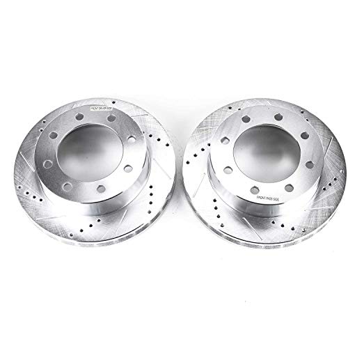 Power Stop Front AR8567XPR Drilled & Slotted Rotor Pair For Ford F-250 Super Duty 1999, Ford F-350 Super Duty 1999 [Model Specific]