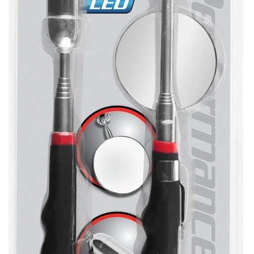 Lighted Performance Tool W1934 Magnetic Pickup Tool with LED, Retriever, and Inspection Mirror