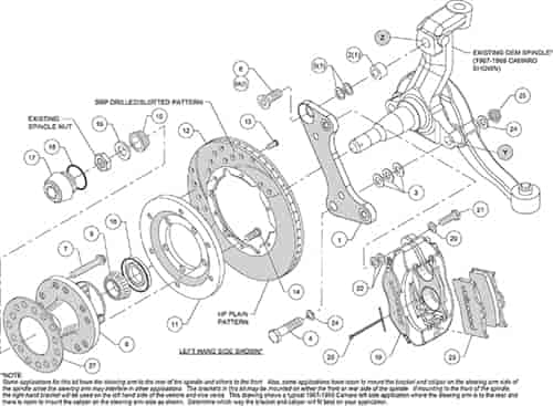Front Brake Kit Wilwood 140-10996
