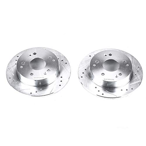 Power Stop Rear JBR910XPR Drilled & Slotted Rotor Pair For Acura Integra, Acura RSX, Honda Accord, Honda Civic [Model Specific]
