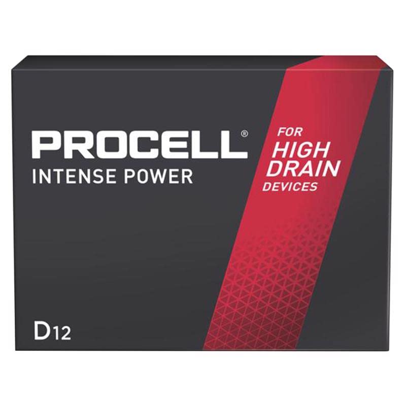 Alkaline Procell Intense Power D, 1.5V Batteries Pack of 12