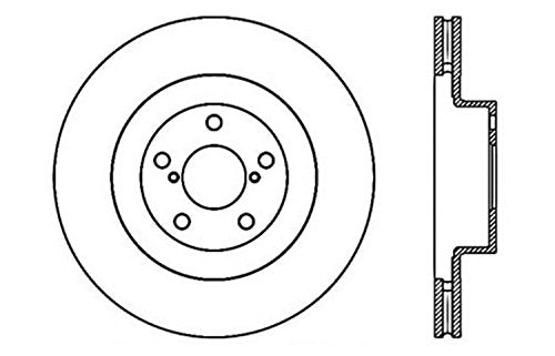 Front Right StopTech 128.47018R Sport Cross Drilled Brake Rotor