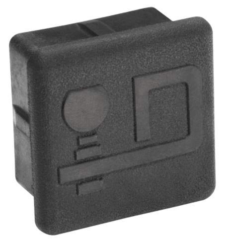 Rubber Draw-Tite Economy Receiver Tube Cover with D Logo for 2-Inch Square Receivers