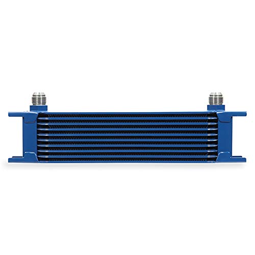 10 Row Mishimoto MMOC-10BL Universal Oil Cooler, Blue