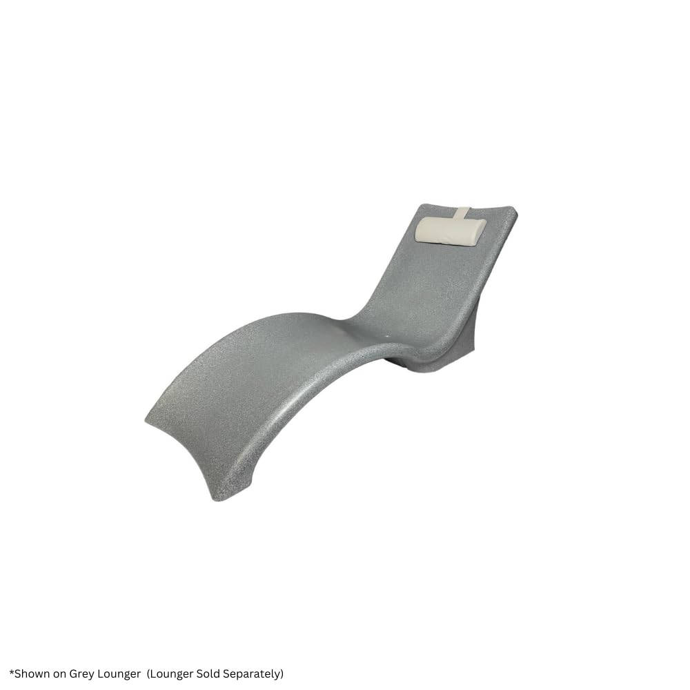 Global Pool Products Sunbrella Lounger Headrest for Pool Chairs - Lounge Head Resting Pillow - Chaise Lounge - Outdoor Pillow - Grey GPP-LF-LCH-G